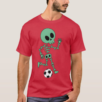 Skeleton Soccer Halloween funny T-Shirt