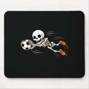 Skeleton soccer halloween goalkeeper boys kids mouse mat