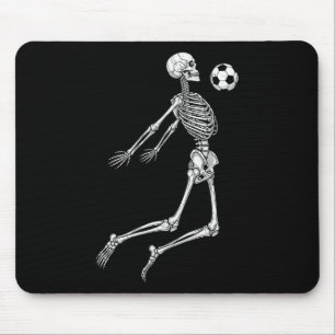 Skeleton Soccer Player Chest Ll Mid Air Sports Fan Mouse Mat
