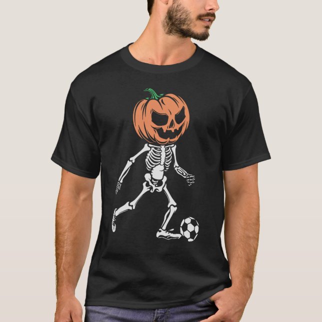 Skeleton Soccer Player - Sports Vibe Halloween T-Shirt (Front)