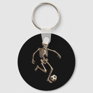 Skeleton Soccer Retro Halloween Costume Funny Men Key Ring