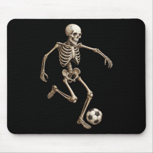 Skeleton Soccer Retro Halloween Costume Funny Men Mouse Mat