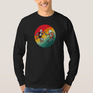Skeleton Soccer Skeleton Football   Halloween Spoo T-Shirt
