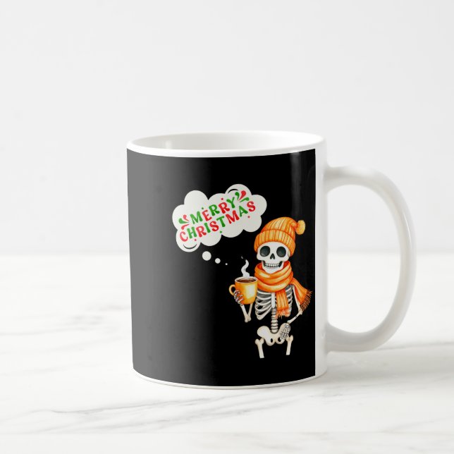 Skeleton Speak Merry Christmas Waer F And Hold Cof Coffee Mug (Right)