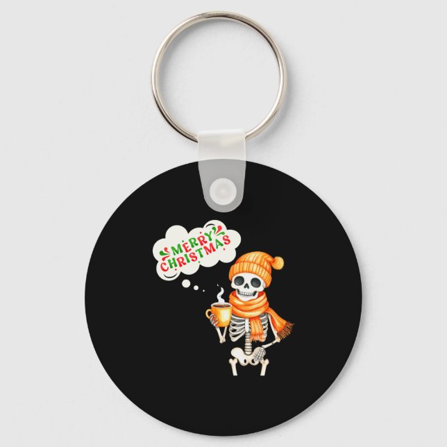 Skeleton Speak Merry Christmas Waer F And Hold Cof Key Ring (Front)