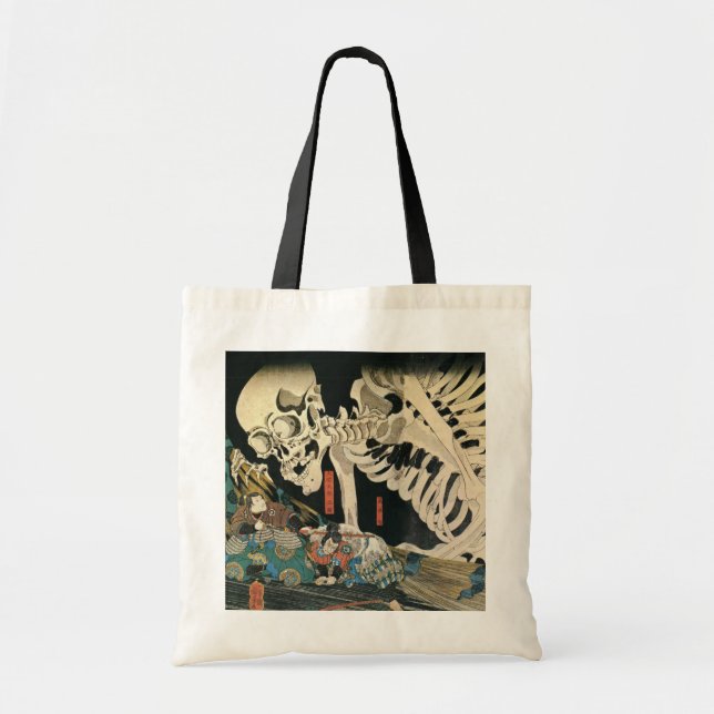 Skeleton Spectre by Kuniyoshi Utagawa Canvas Bag (Front)