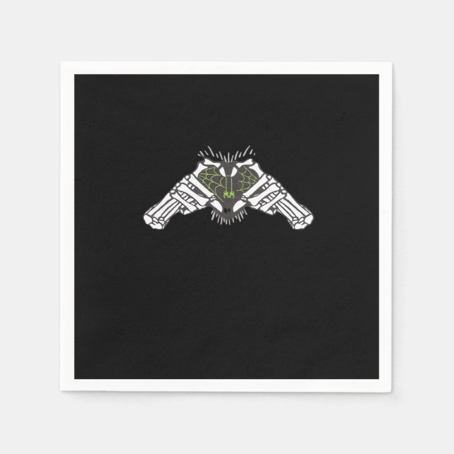 Skeleton Spider Heart Napkin (Front)