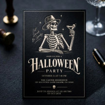 Skeleton Spooky Cocktail Party Adult Halloween