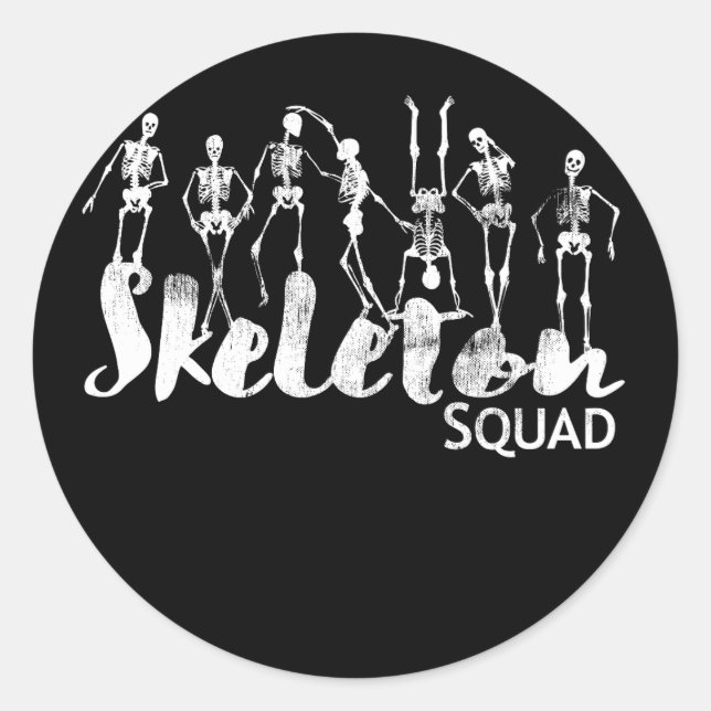 Skeleton Squad Radiology Department Classic Round Sticker (Front)