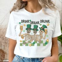 Skeleton St. Patrick's Day, Funny Drinking  T-Shir