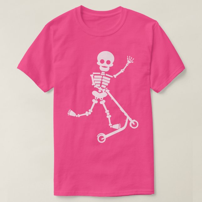 Skeleton Stunt Scooter Tricks Gift  T-Shirt (Design Front)