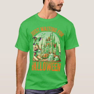 Skeleton Summer Just Waiting For Halloween Summerw T-Shirt