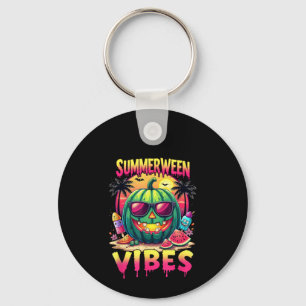 Skeleton Summer Summerween Vibes Watermelon Jack-O Key Ring