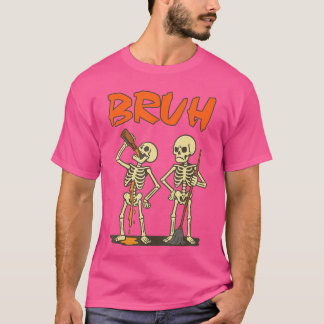 Skeleton Summerween Party Beer Drinking Angry Bruh T-Shirt