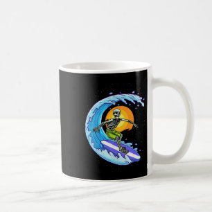 Skeleton Surfer Halloween Costume Mens Womens Kids Coffee Mug