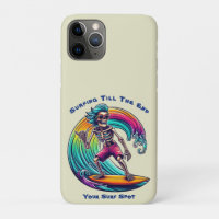 Skeleton Surfer Riding A Wave