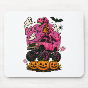 Skeleton T Rex Dinosaur Monster Truck Pumpkin Brea Mouse Mat