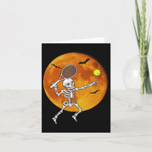 Skeleton Tennis Halloween Racket Ll Card