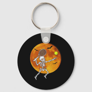 Skeleton Tennis Halloween Racket Ll  Key Ring