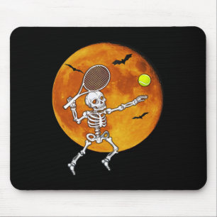 Skeleton Tennis Halloween Racket Ll  Mouse Mat