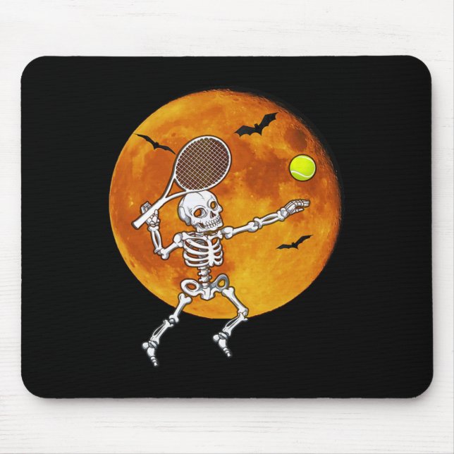 Skeleton Tennis Halloween Racket Ll  Mouse Mat (Front)