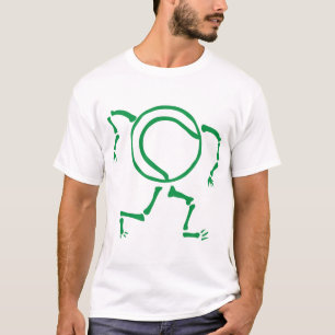 skeleton tennis skull dino smiley1 T-Shirt