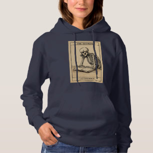 Skeleton Thinker Illustration Hoodie