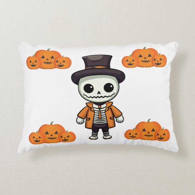 Skeleton Throw Pillow (Front)