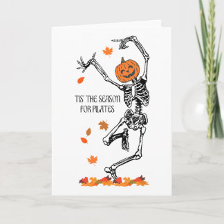 Skeleton Tis The Season For Pilates Meditation Hal Card