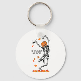 Skeleton Tis The Season For Pilates Meditation Hal Key Ring