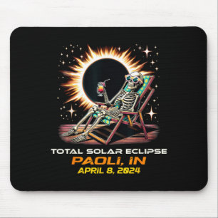 Skeleton Total Solar Eclipse Paoli Indiana Mouse Mat