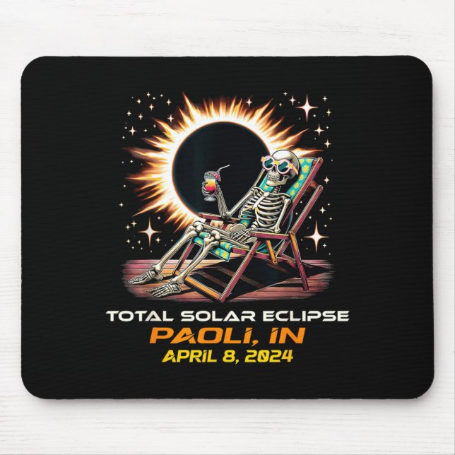 Skeleton Total Solar Eclipse Paoli Indiana Mouse Mat (Front)