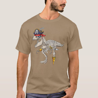 Skeleton TRex Dinosaur Pirate Trick or Treat Hallo T-Shirt