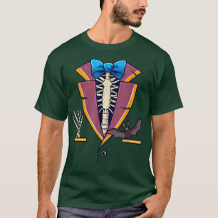Skeleton Tuxedo Ribs Halloween Costume Boys Men Fu T-Shirt