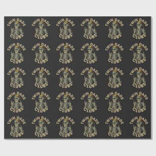 Skeleton Twin Dads Club Wrapping Paper
