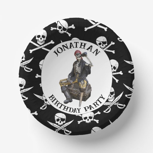 Skeleton Under the Sea   Paper Plate (Front)
