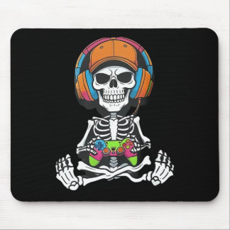 Skeleton Video Game Halloween Gaming Gamer Boys Me Mouse Mat