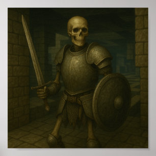 Skeleton Warrior – Sentinel of the Dungeon Maze Poster