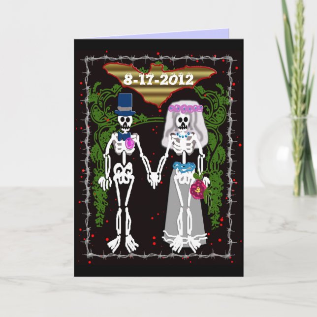 skeleton wedding 1 card (Front)