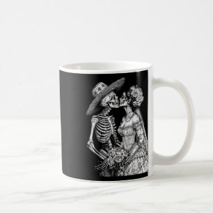Skeleton Wedding Bride And Groom Day Dead Hallowee Coffee Mug
