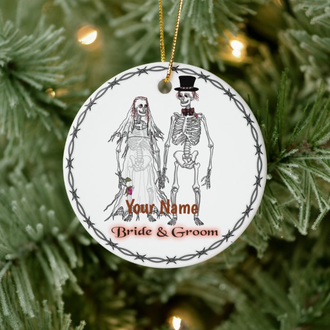 Skeleton Wedding Ceramic Tree Decoration (Tree)