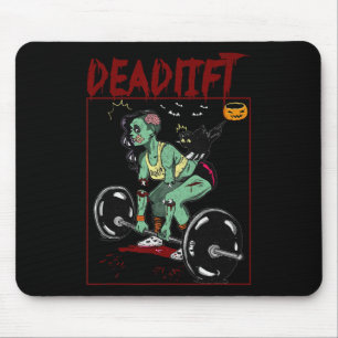 Skeleton Weightlifter Bodybuilder Workout Fitness Mouse Mat