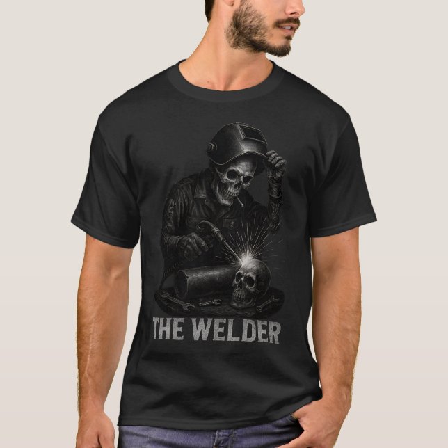 Skeleton Welder Skull T-Shirt (Front)