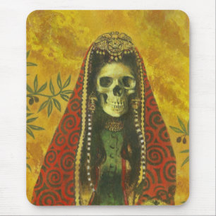 Skeleton Witch Design Mouse Mat