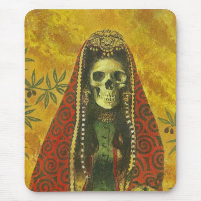 Skeleton Witch Design Mouse Mat (Front)