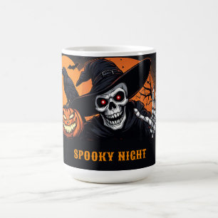 Skeleton Witch Hat Pumpkin Halloween Glow 🍂 Coffee Mug