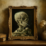 Skeleton with a Burning Cigarette | Van Gogh Poster<br><div class="desc">Skull of a Skeleton with Burning Cigarette (1886) by Dutch post-impressionist artist Vincent Van Gogh. Original painting is an oil on canvas, most likely from Van Gogh's short-lived period of drawing courses at the Academy of Art in Antwerp. The burning cigarette was probably intended as a joke, perhaps as a...</div>