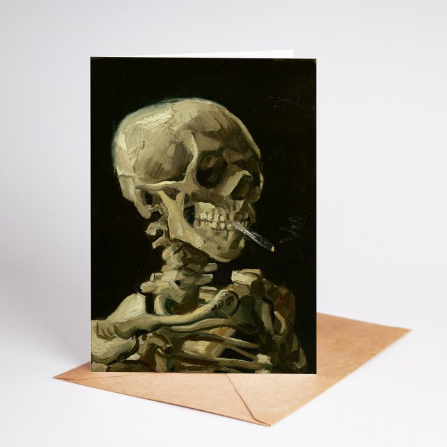 Skeleton with Burning Cigarette | Vincent van Gogh Card (Creator Uploaded)