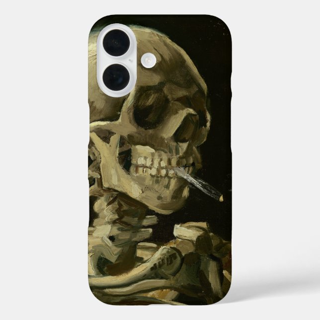 Skeleton with Burning Cigarette | Vincent van Gogh Case-Mate iPhone Case (Back)