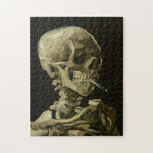 Skeleton with cigarette by Van Gogh Jigsaw Puzzle (Vertical)